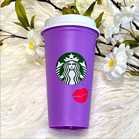 💋 NWT Starbucks 2021 Valentine Day Set - 1 Pink Lips Mug & 1 Color Changing Cup - Picture 6 of 7